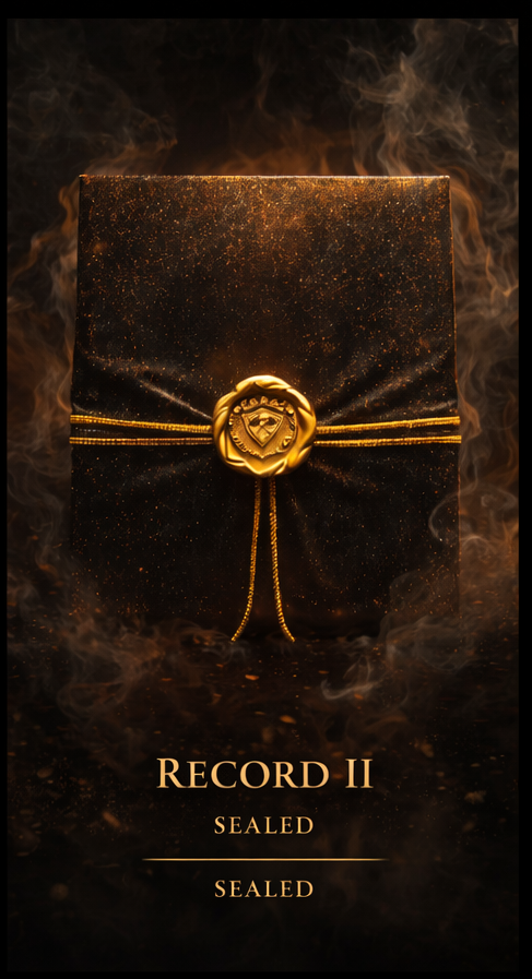 Sealed envelope with golden wax seal.