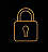 Golden lock icon on black background.