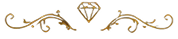 Ornate gold design with central diamond shape.