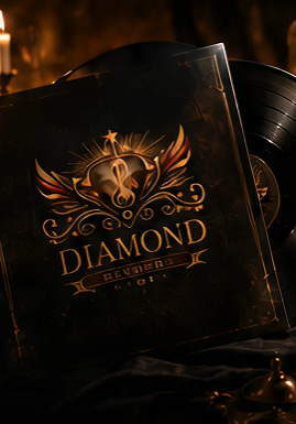 Vinyl record with ornate "Diamond" cover.